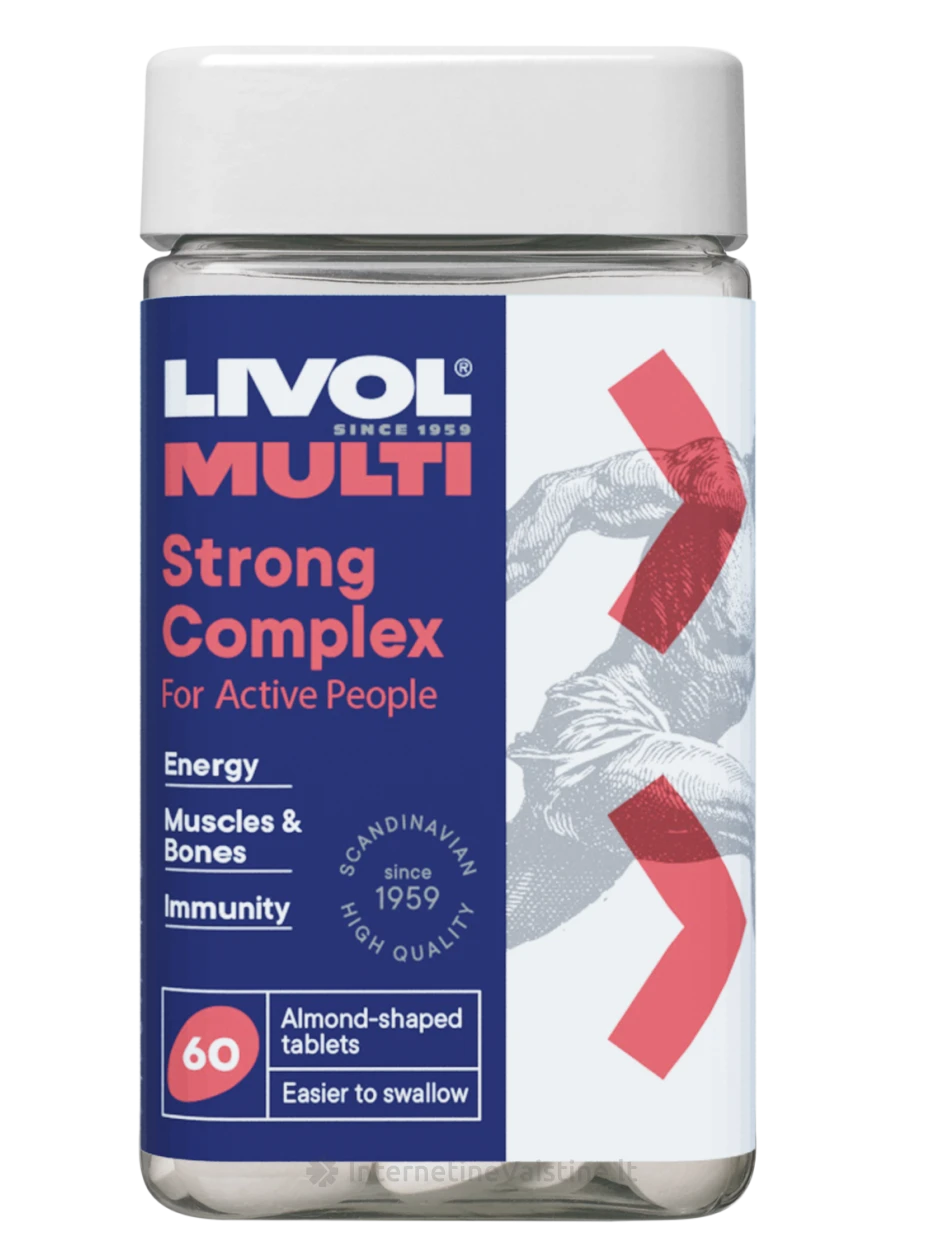 LIVOL MULTI Strong kompleksas, 60 tablečių, 60 tablečių | internetinevaistine.lt