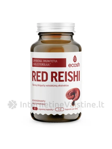 ECOSH Red Reishi 430mg, 90 kapsulių | internetinevaistine.lt