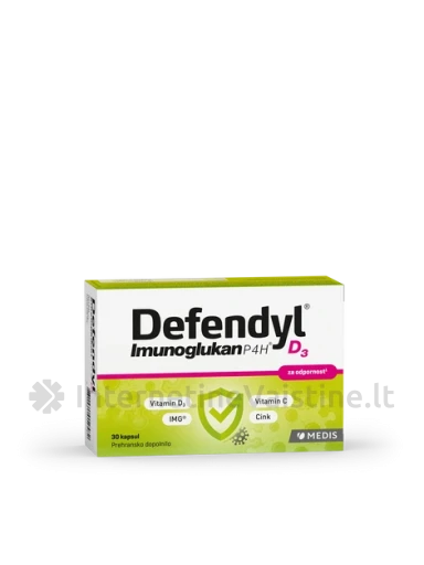 DEFENDYL-IMUNOGLUKAN P4H D3 kaps., N30 | internetinevaistine.lt