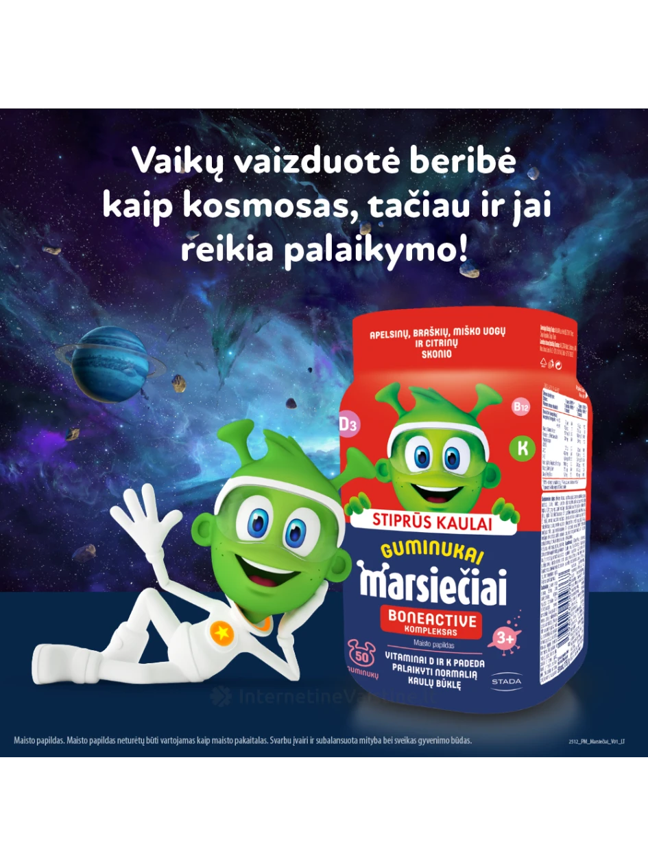 MARSIEČIAI BONEACTIVE gum. N50 | internetinevaistine.lt