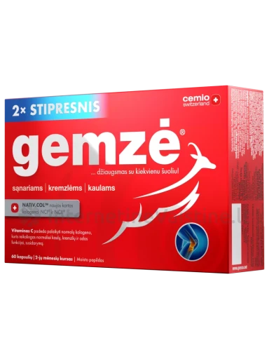 CEMIO maisto papildas GEMZĖ, 60 kapsulių | internetinevaistine.lt