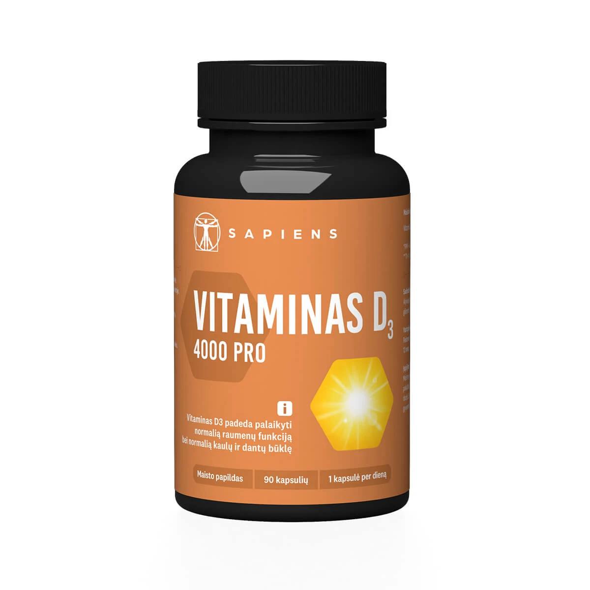 SAPIENS Vitaminas D3 4000 PRO kaps. N90
