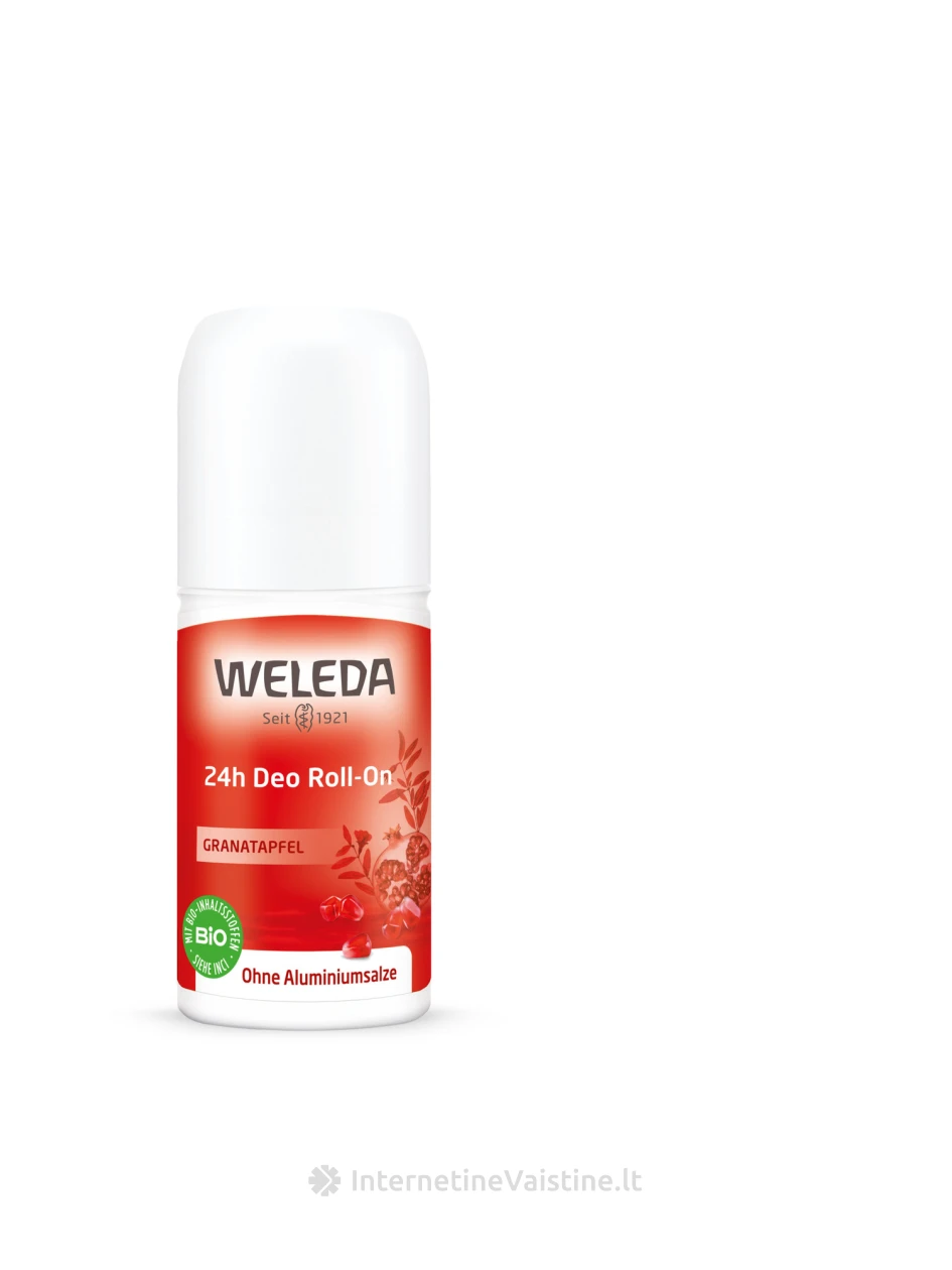 WELEDA dezodorantas rutulinis Pomegranate 24H, 50 ml | internetinevaistine.lt