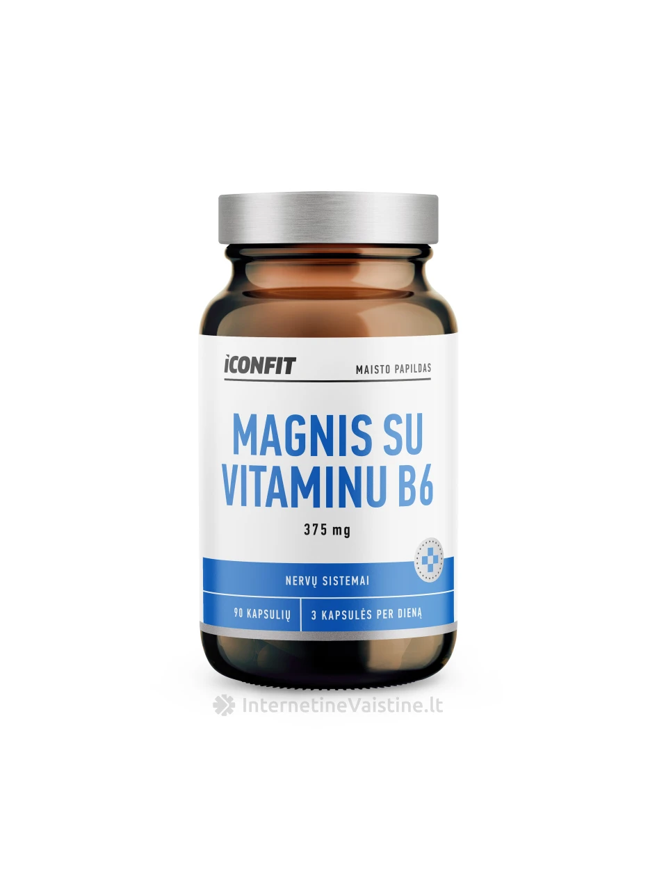 ICONFIT Magnis su Vitaminu B6 375mg kaps. N90, 90 vnt. | internetinevaistine.lt