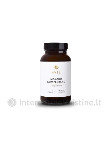 AVEL Magnio kompleksas su Aquamin MgTG, 120 kapsulių | internetinevaistine.lt