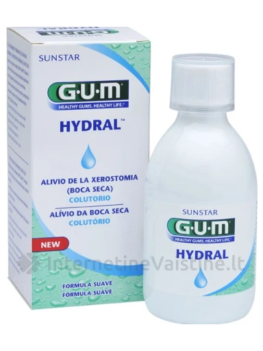 G.U.M.® (6030) Hydral 300ml Skaliklis, prevencijai, esant burnos susėjimui, esant burnos susėjimui | internetinevaistine.lt