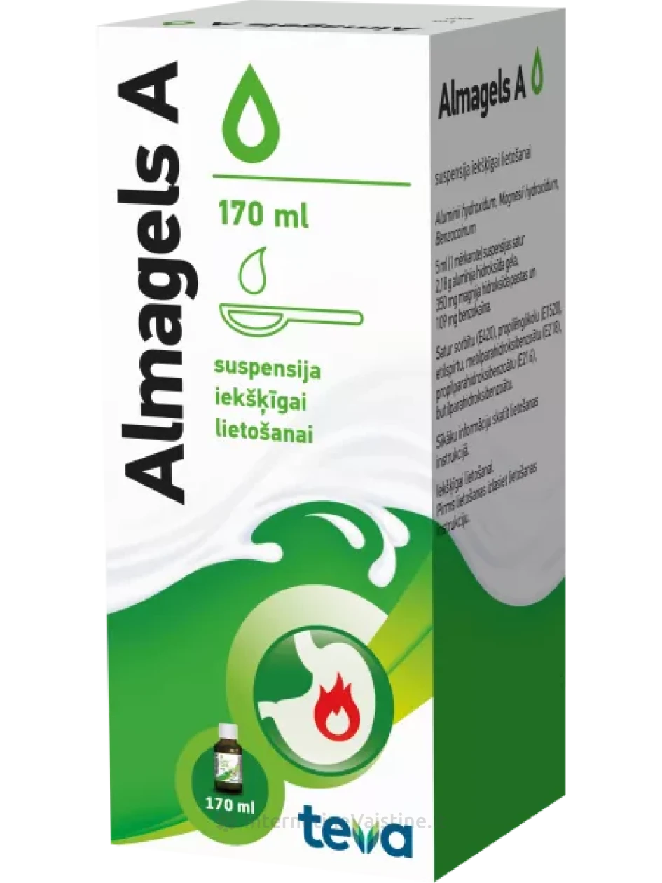ALMAGEL A geriamoji suspensija 170 ml | internetinevaistine.lt