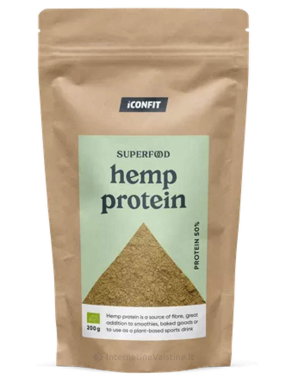 ICONFIT ekolog. kanapių baltymai 50%, 200 g, 200 g | internetinevaistine.lt