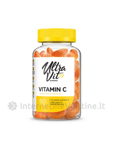 ULTRAVIT Gummies Vitamin C, 60 guminukų | internetinevaistine.lt