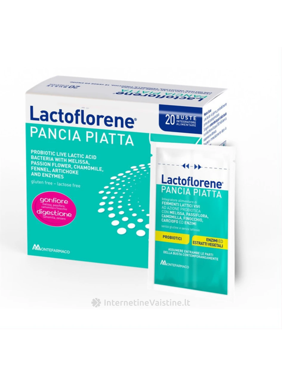 LACTOFLORENE maisto papildas milteliais PANCIA PIATTA, N20 | internetinevaistine.lt