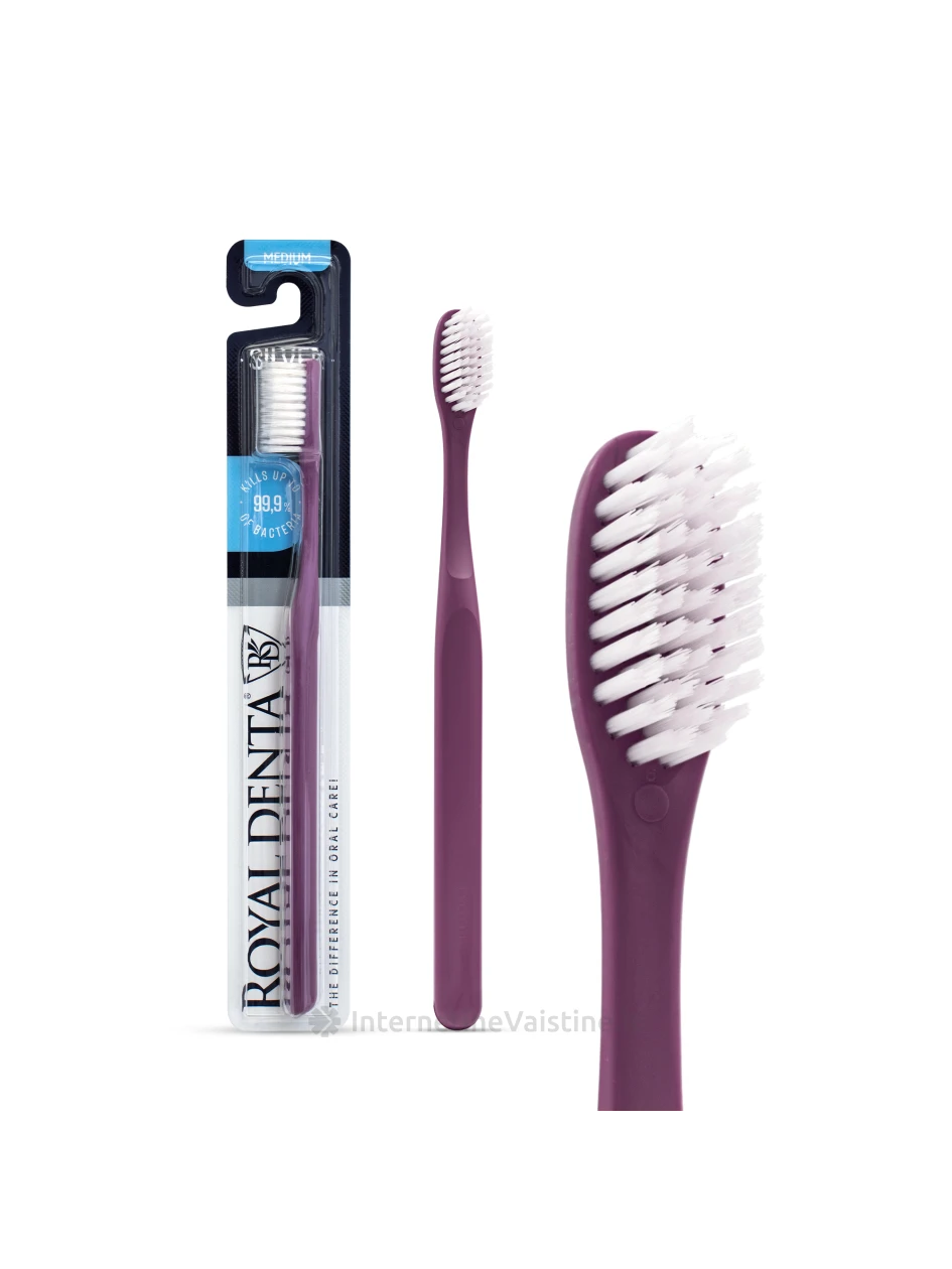 ROYAL DENTA dantų šepetėlis Silver Medium, 1 vnt. | internetinevaistine.lt