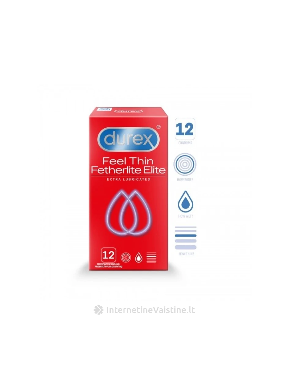 PREZ. DUREX FETHERLITE ELITE N12, 12 vnt. | internetinevaistine.lt