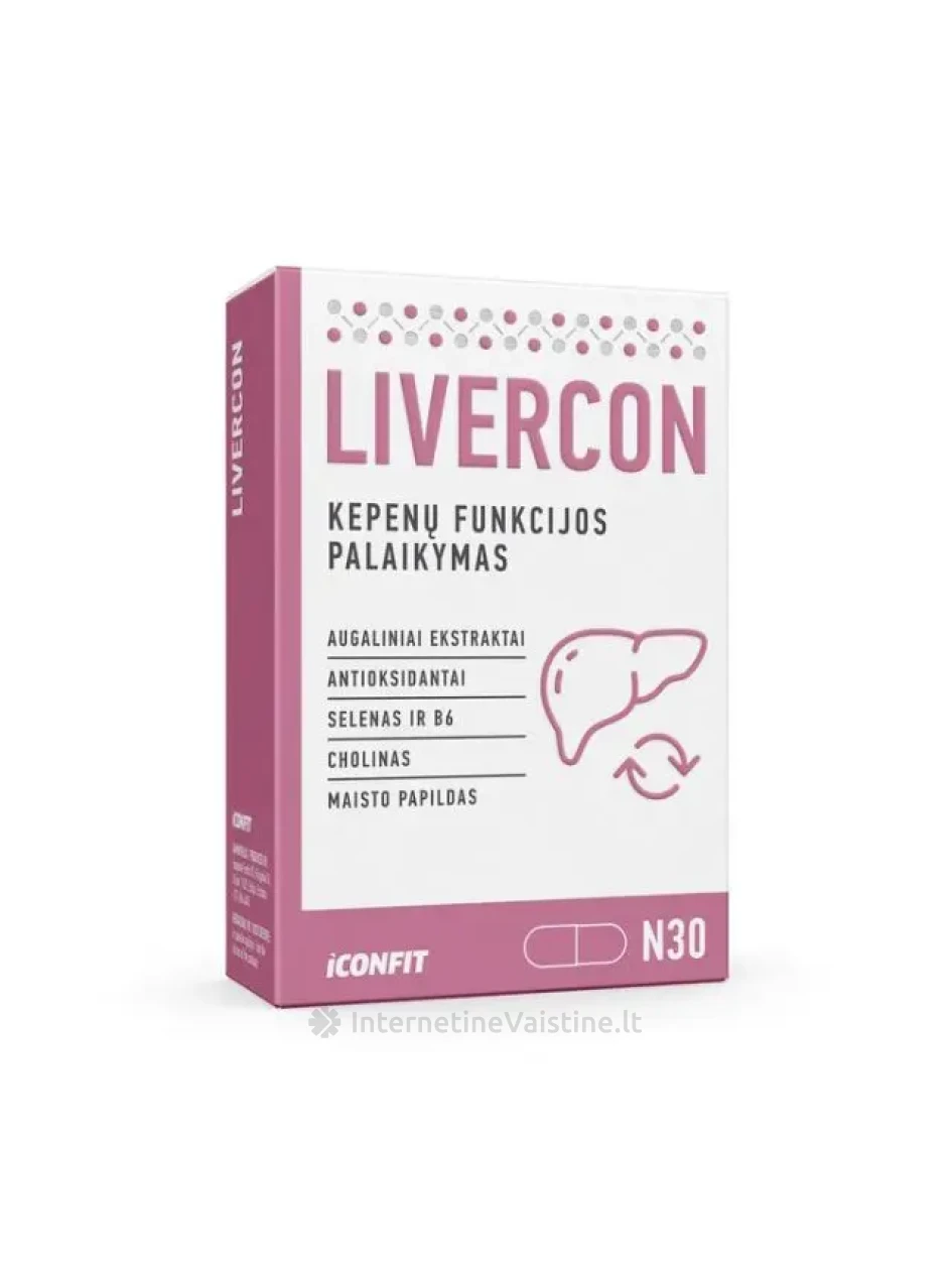 ICONFIT Livercon kaps., N30 | internetinevaistine.lt