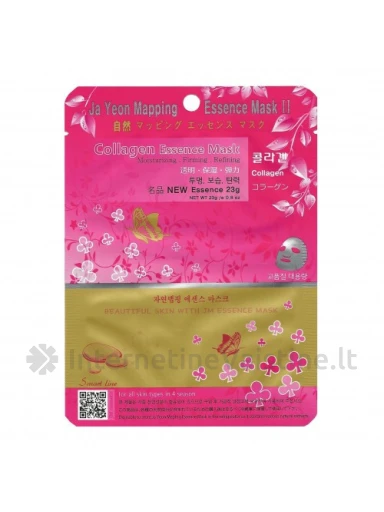 JA YEON MAPPING Collagen Esscence Mask, lakštinė veido kaukė su kolagenu, 25 g, Vnt | internetinevaistine.lt
