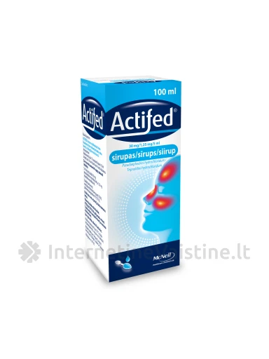 ACTIFED 30 mg/1,25 mg/5 ml sirupas 100 ml | internetinevaistine.lt