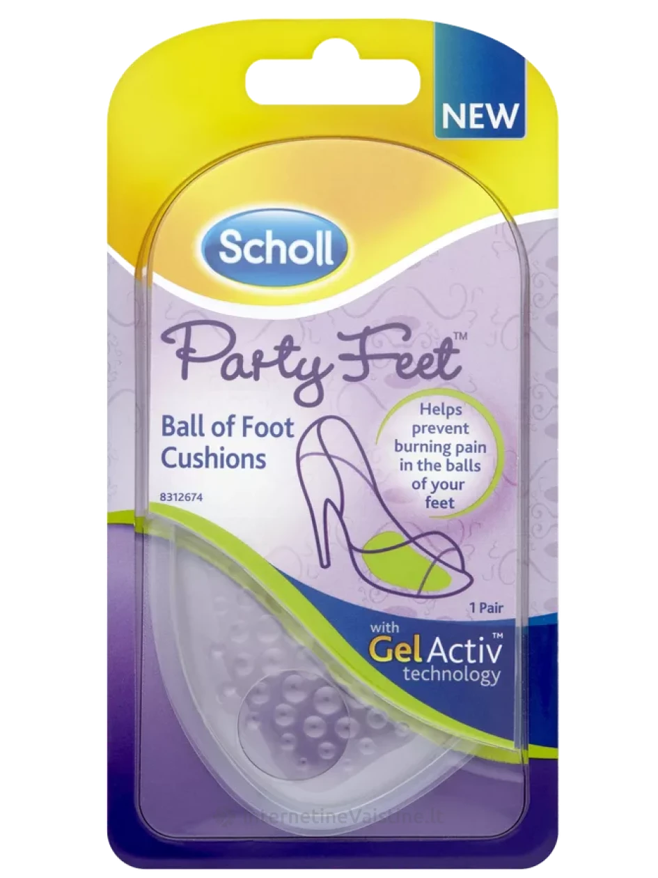 SCHOLL Party Feet gėlio įdėkliukai, 1 pora | internetinevaistine.lt