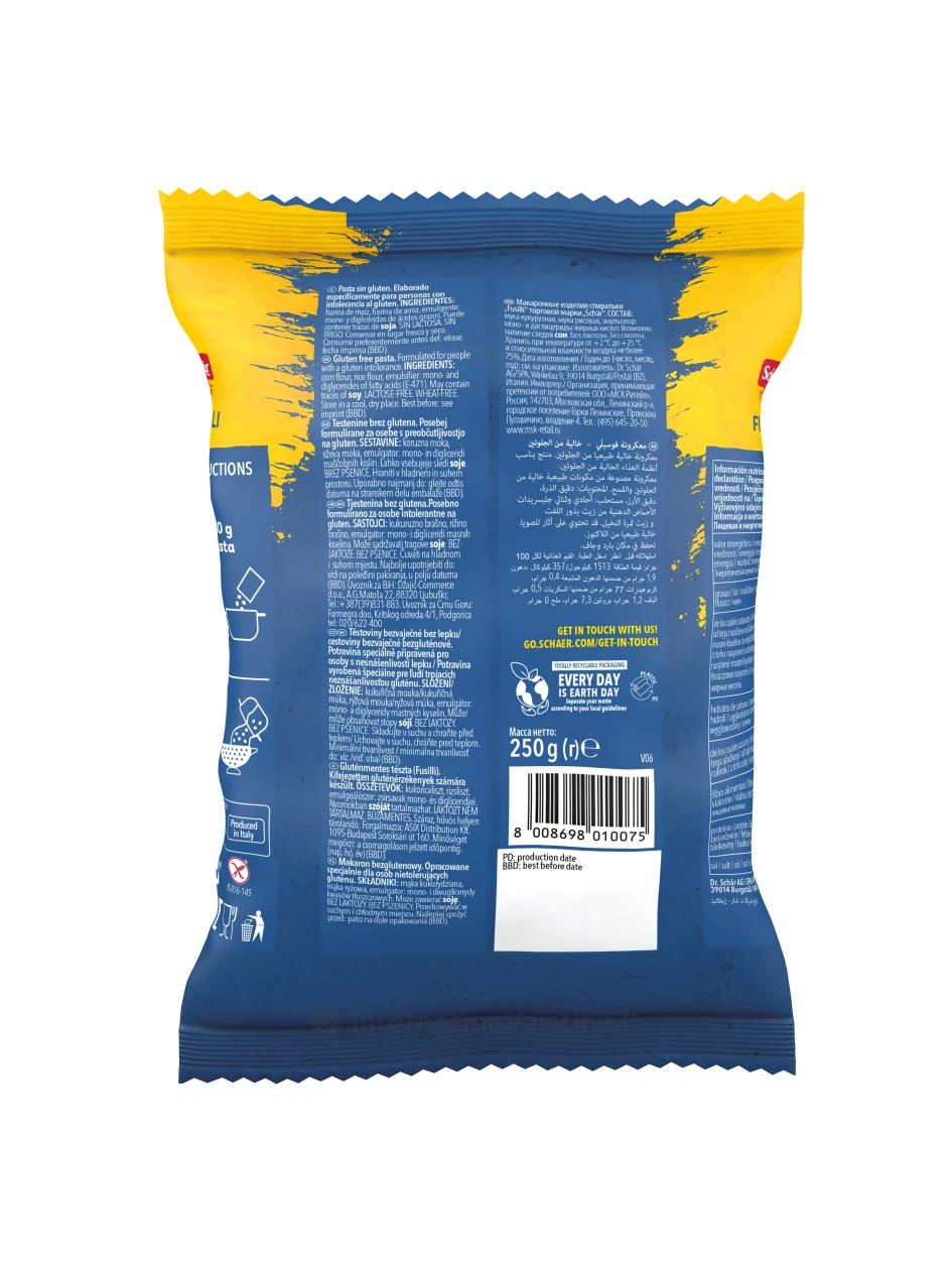 Schär FUSILLI - makaronai be glitimo, 250g | internetinevaistine.lt