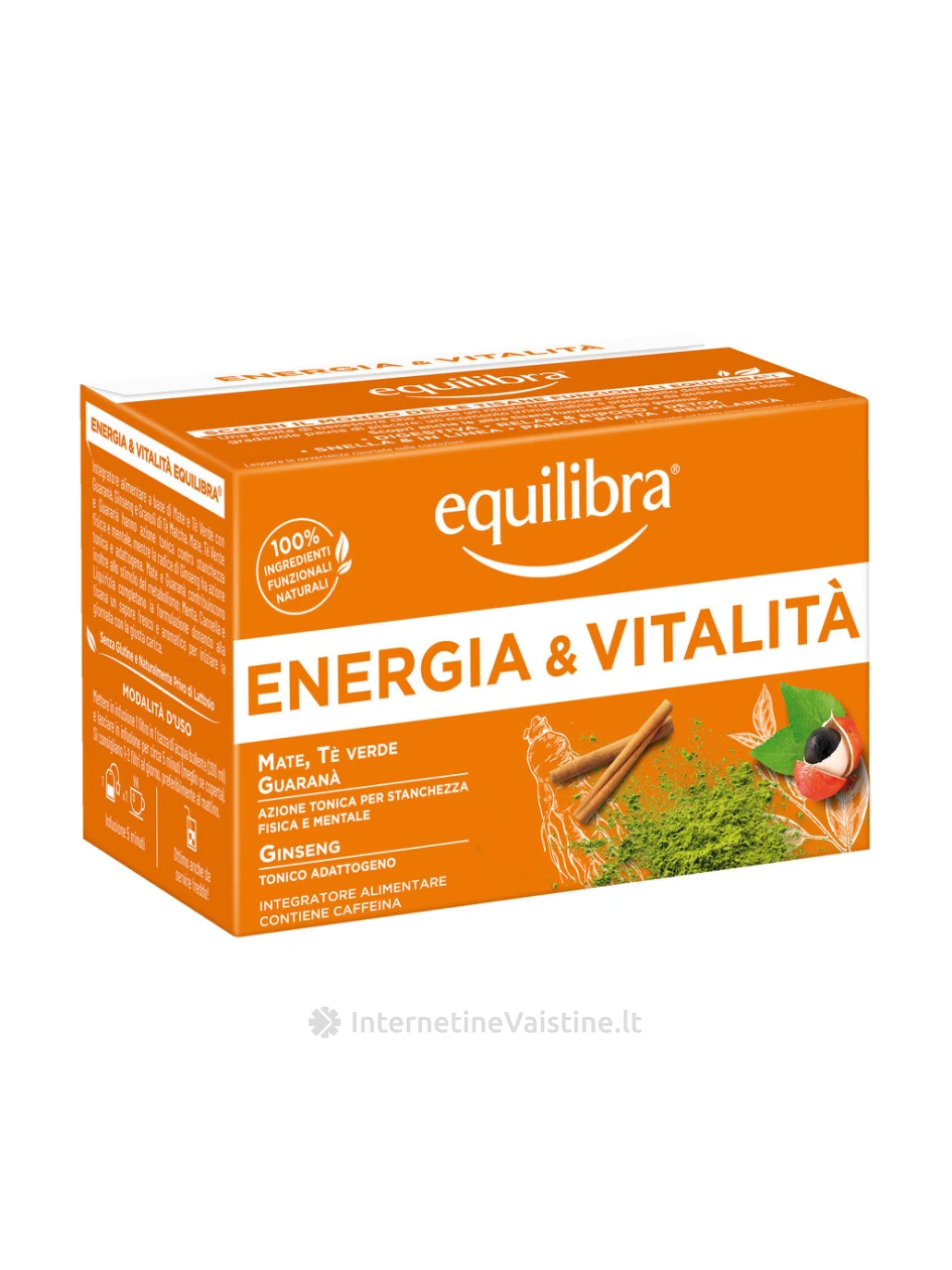 Arbata žolelių EQUILIBRA Energia & Vitalita energijai N15 | internetinevaistine.lt