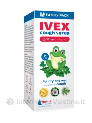 IVEX sirupas nuo kosulio, 200 ml, Vnt | internetinevaistine.lt