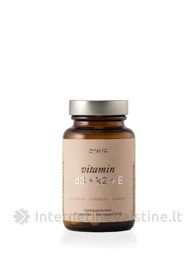 EQUA maisto papildas Vitaminas D3+K2+E, 30 kapsulių | internetinevaistine.lt
