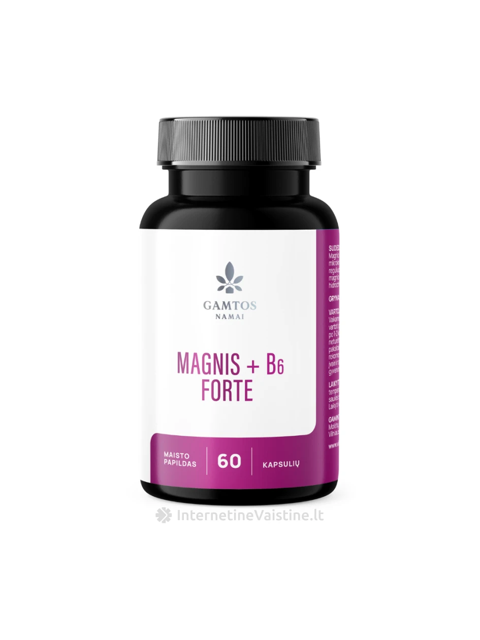 GAMTOS NAMAI MAGNIS + B6 Forte kaps. N60 | internetinevaistine.lt
