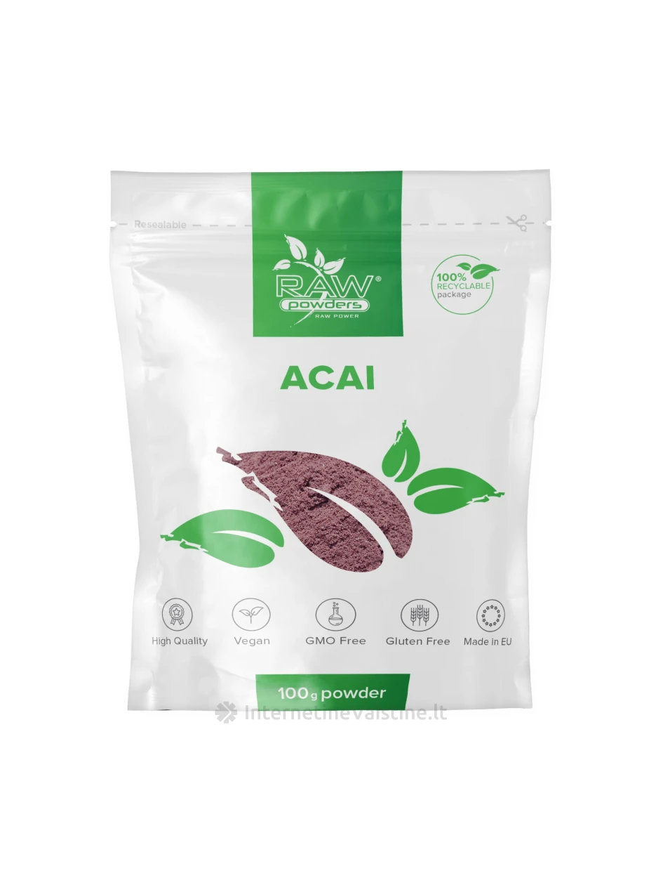 Acai uogų milteliai (100 g), N1 | internetinevaistine.lt