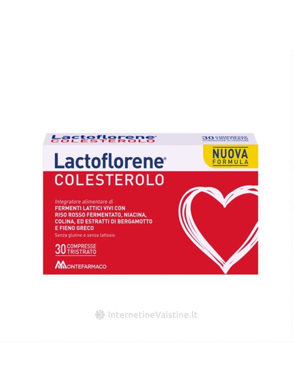LACTOFLORENE maisto papildas COLESTEROLO, N30 | internetinevaistine.lt