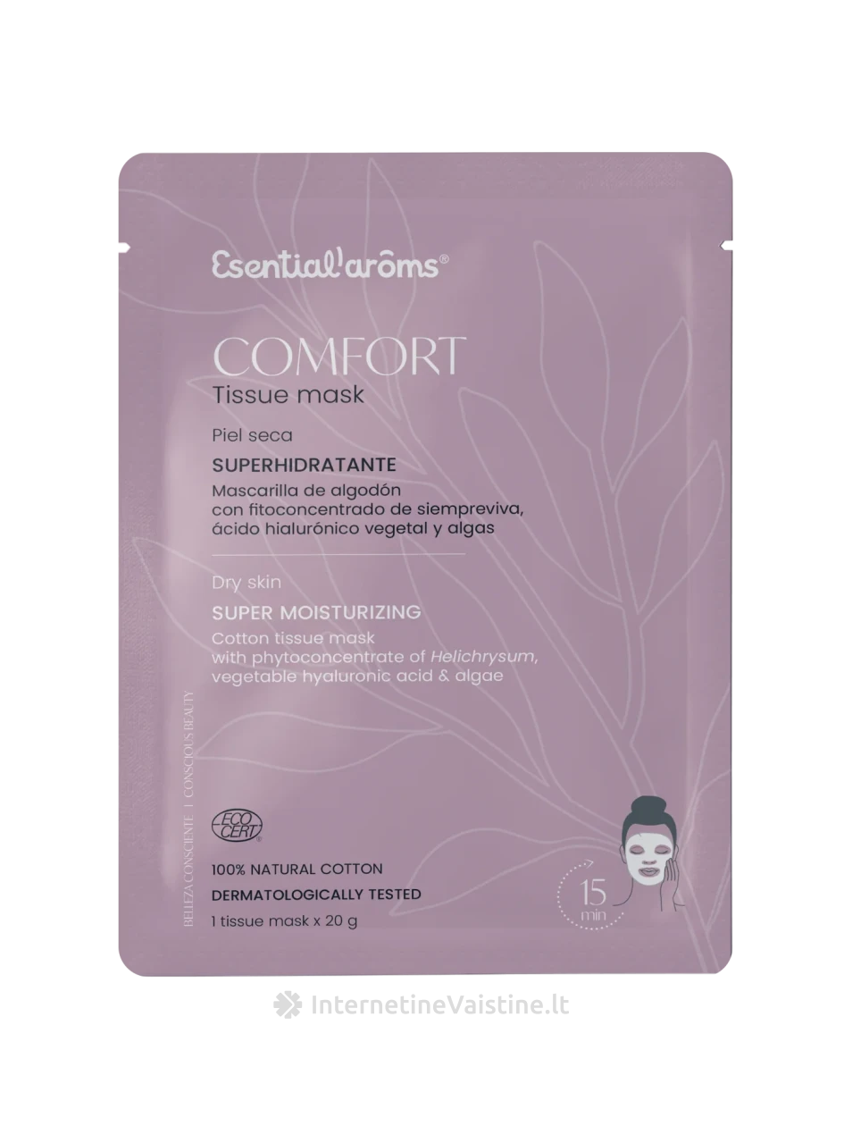 INTERSA COMFORT veido kaukė | Intensyviai drėkinanti | Sausai odai 20g N1, Vnt | internetinevaistine.lt