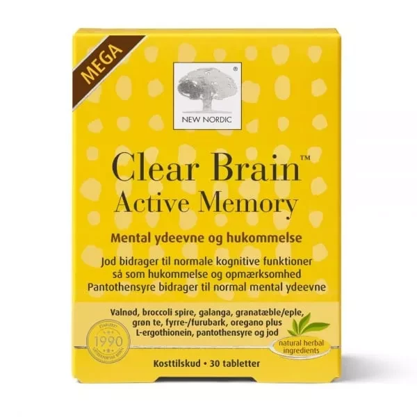 NEW NORDIC Clear Brain Mega, 30 tablečių