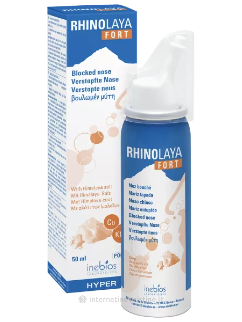 RHINOLAYA hipertoninis nosies purškalas FORT, 50 ml, Vnt | internetinevaistine.lt