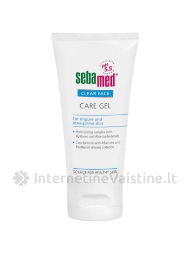 SEBAMED CLEAR FACE drėkin veido želė rieb odai, 50ml | internetinevaistine.lt