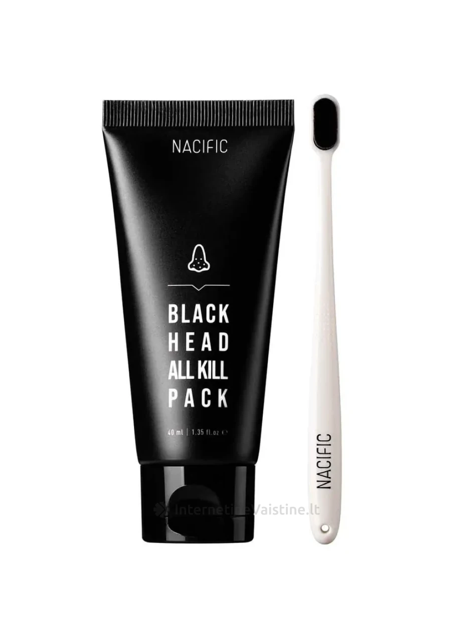 NACIFIC Blackhead All Kill Pack veido odos valymo priemonių rinkinys nuo spuogų, 40 ml, Vnt | internetinevaistine.lt