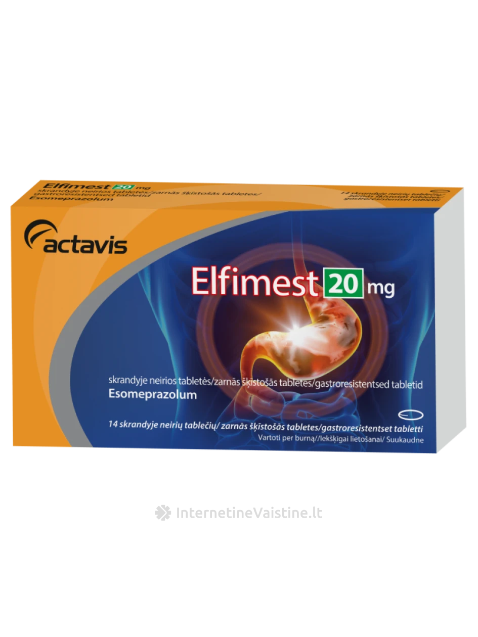 ELFIMEST 20mg skr.neir. tab. N14 | internetinevaistine.lt