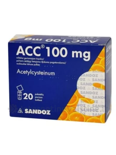 ACC 100 mg milteliai geriamajam tirpalui N20 | internetinevaistine.lt