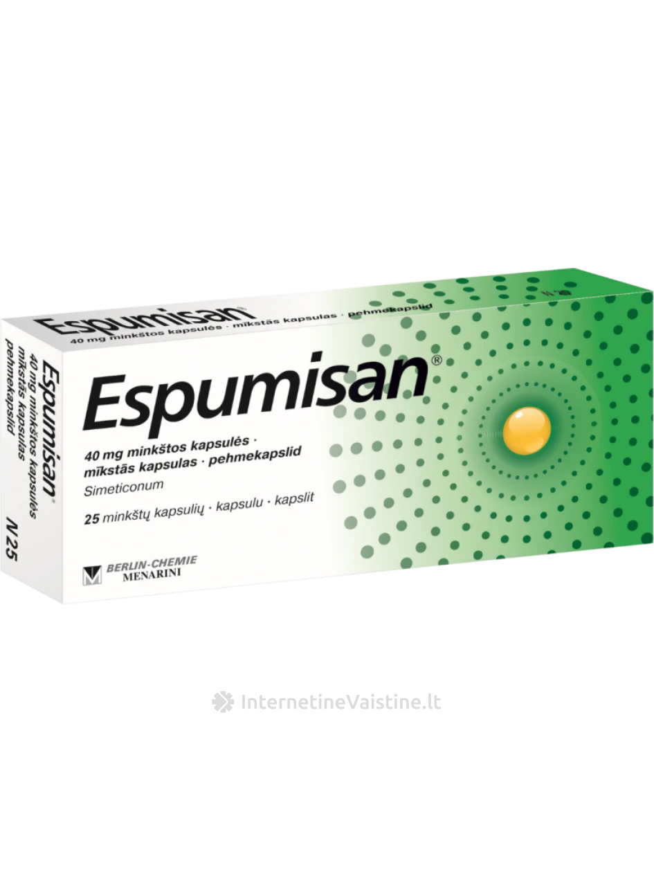 ESPUMISAN 40MG CAPS. N25 | internetinevaistine.lt