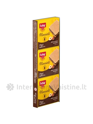 Schär NOCCIOLI - vafliai su riešutų kremo pertepimu be glitimo, 63g | internetinevaistine.lt