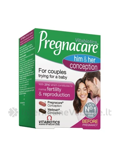 PREGNACARE HIS & HER CONCEPTION, 60 tablečių, 60 vnt. | internetinevaistine.lt