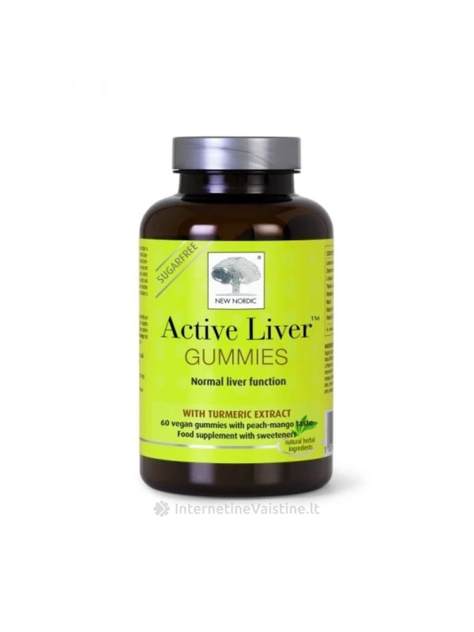 NEW NORDIC ACTIVE LIVER Gummies guminukai N60 | internetinevaistine.lt