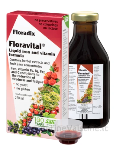 Floradix FLORAVITAL, 250ml | internetinevaistine.lt