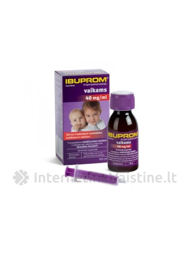 IBUPROM (vaikams) 40MG/ML GER. SUSP. 100ML | internetinevaistine.lt