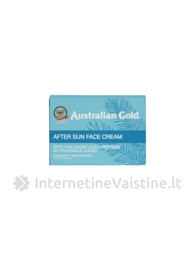 AUSTRALIAN GOLD kremas veidui po deginimosi, 50 ml | internetinevaistine.lt