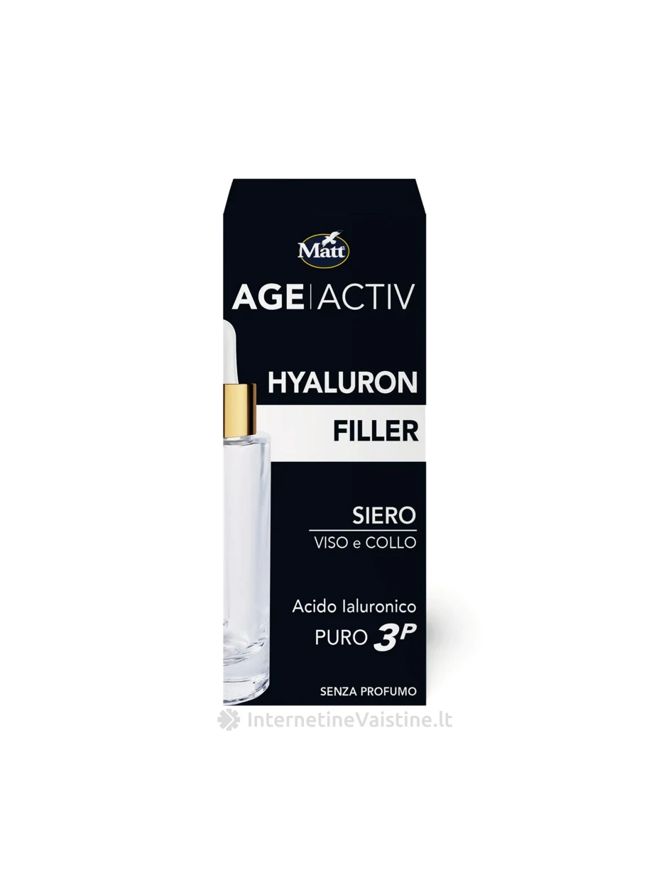 MATT Hyaluron Filler serumas veidui ir dekolte, 30 ml | internetinevaistine.lt