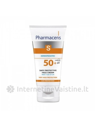 PHARMACERIS APSAUGINIS KREMAS KŪDIKIAMS IR VAIKAMS S, SPF50+, 50 ML, Vnt | internetinevaistine.lt