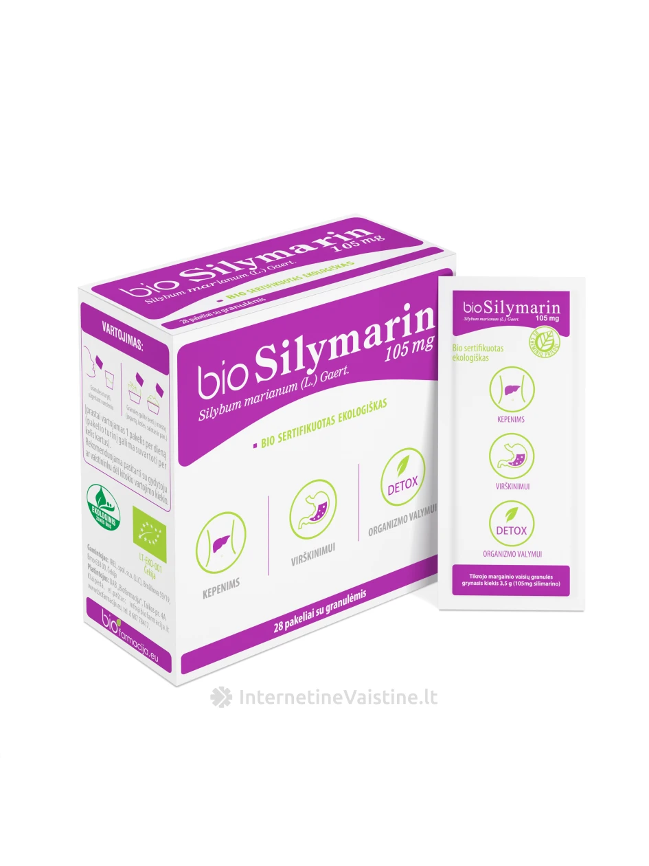 bioSILYMARIN 105mg, 28 pakeliai | internetinevaistine.lt