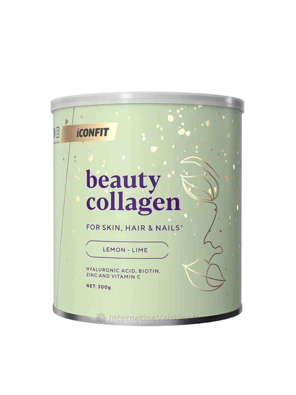 ICONFIT Beauty Collagen Lemon Lime milt., 300 g, Vnt | internetinevaistine.lt