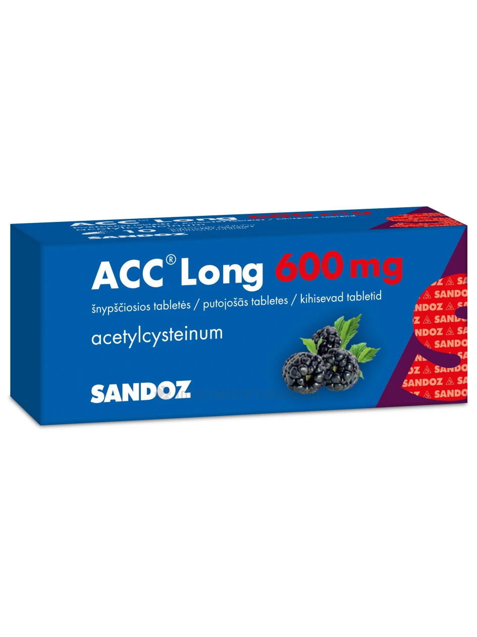 ACC LONG 600 mg šnypščiosios tabletės N10 | internetinevaistine.lt
