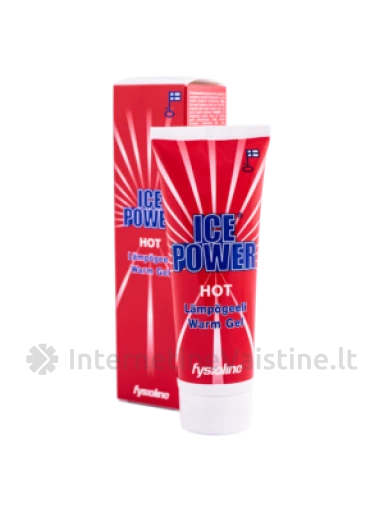 Ice Power HOT GEL - šildomasis gelis, 75ml | internetinevaistine.lt