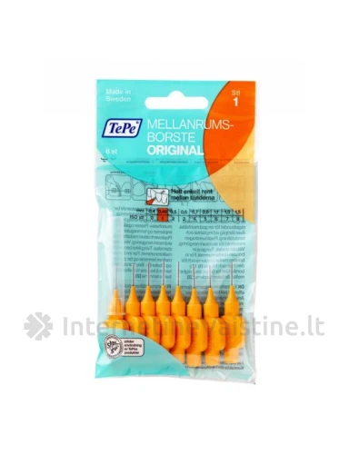 Dantų šep. TEPE tarpdančiams 0.45mm N8 (oranž.) | internetinevaistine.lt