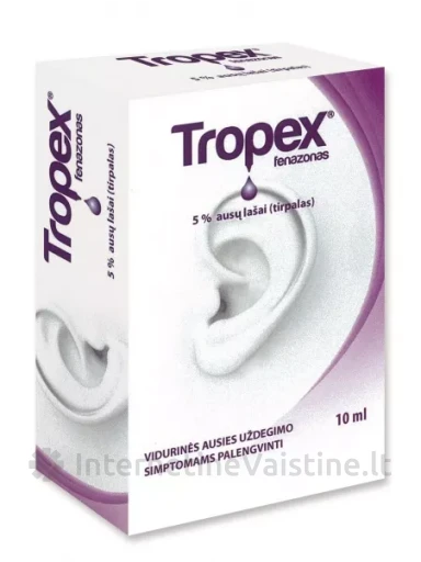 TROPEX AUSŲ LAŠAI 50MG/ML 10ML N1, Vnt | internetinevaistine.lt