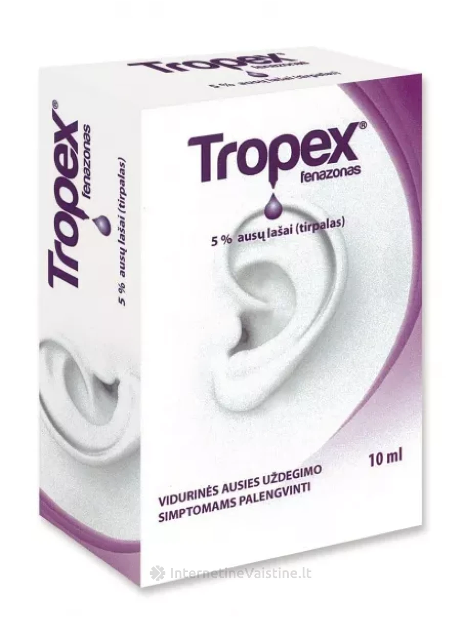 TROPEX AUSŲ LAŠAI 50MG/ML 10ML N1, Vnt | internetinevaistine.lt